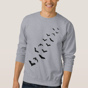 Simple Black Halloween Bat Silhouette Design Sweatshirt