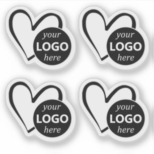 Simple Black Heart Shaped Logo Picture Template 