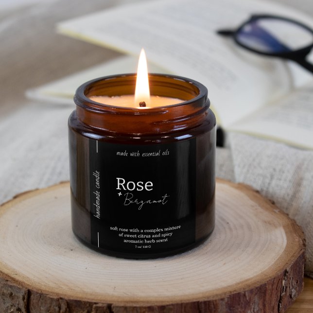 Simple Black Instant Download Candle Label Invitation (Creator Uploaded)