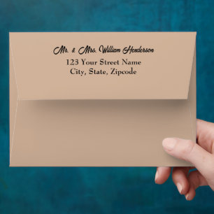 Simple Black Kraft Wedding Envelopes