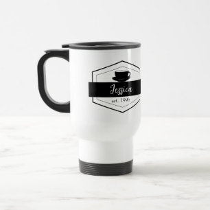 Simple Black Label Travel Mug