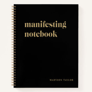 Simple Black Manifesting Notebook