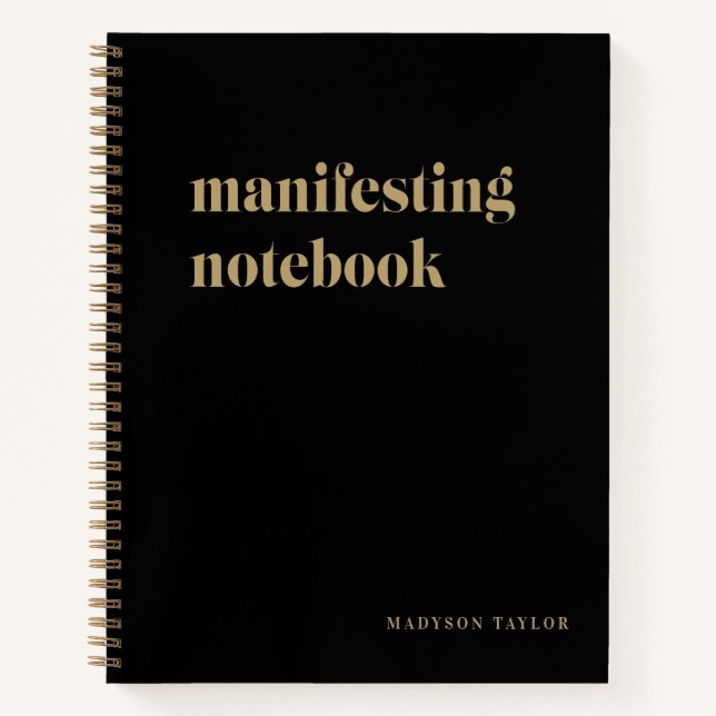 Simple Black Manifesting Notebook (Front)