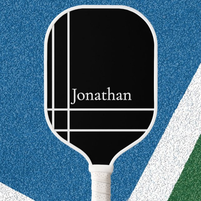 Simple black minimalist custom pickleball paddle (Creator Uploaded)