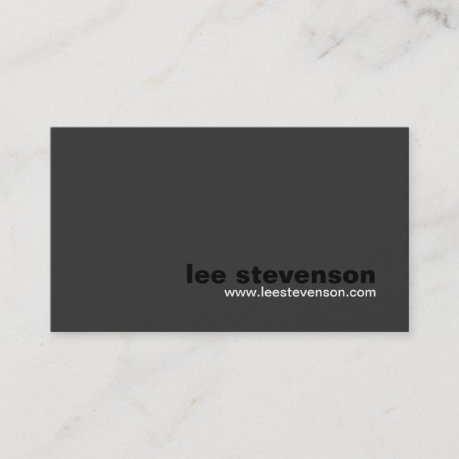 Simple Black Minimalistic Business Card (Front)
