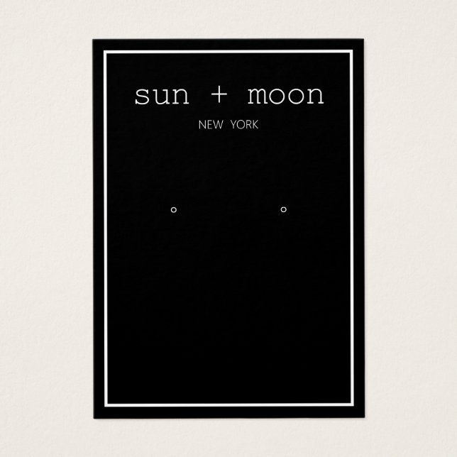 Simple Black Modern Earring Jewellery Display (Front)