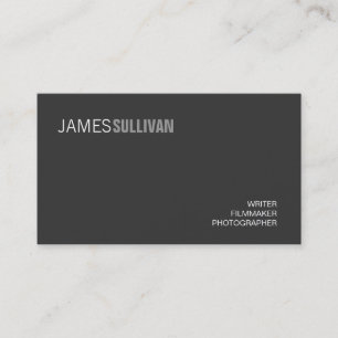 Simple Black Modern Entrepreneur Hip Minimalist Business Card