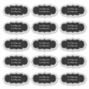 Simple Black Modern Kitchen Labels