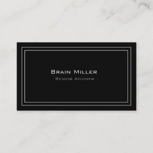 Simple Black Modern Professional Business Card