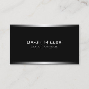 Simple Black Modern Professional Business Card