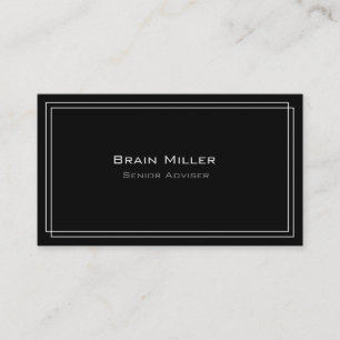 Simple Black Modern Professional Business Card