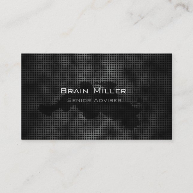 Simple Black Modern Professional Business Card (Front)