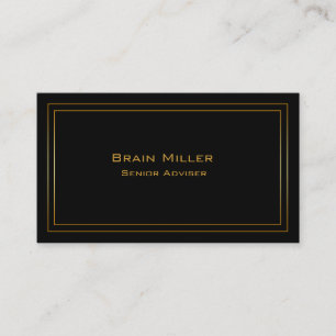 Simple Black Modern Professional Business Card