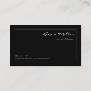 Simple Black Modern Professional Business Card