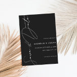 Simple Black Modern Script Wedding Save The Date<br><div class="desc">Create your own simple and modern wedding save the date with modern handwritten script typography black and white colour design.</div>