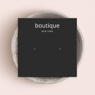 Simple Black Modern Stud Earring Display Card