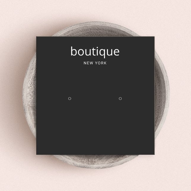 Simple Black Modern Stud Earring Display Card (Creator Uploaded)