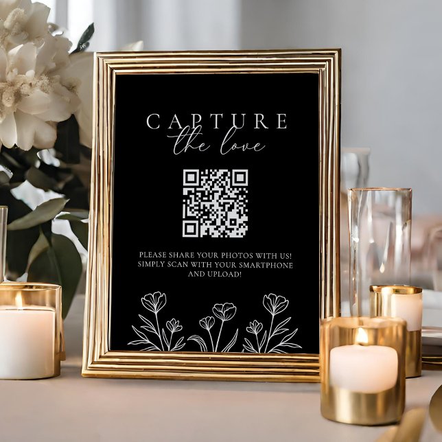 Simple Black Modern Wedding Capture The Love Sign (Creator Uploaded)