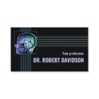 Simple Black Neurologist Xray Head Business Card