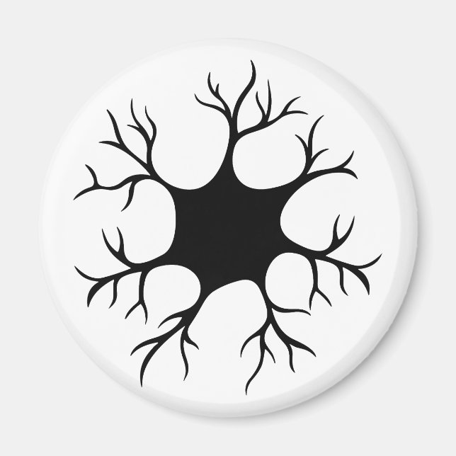Simple Black Neuron Design Magnet (Front)