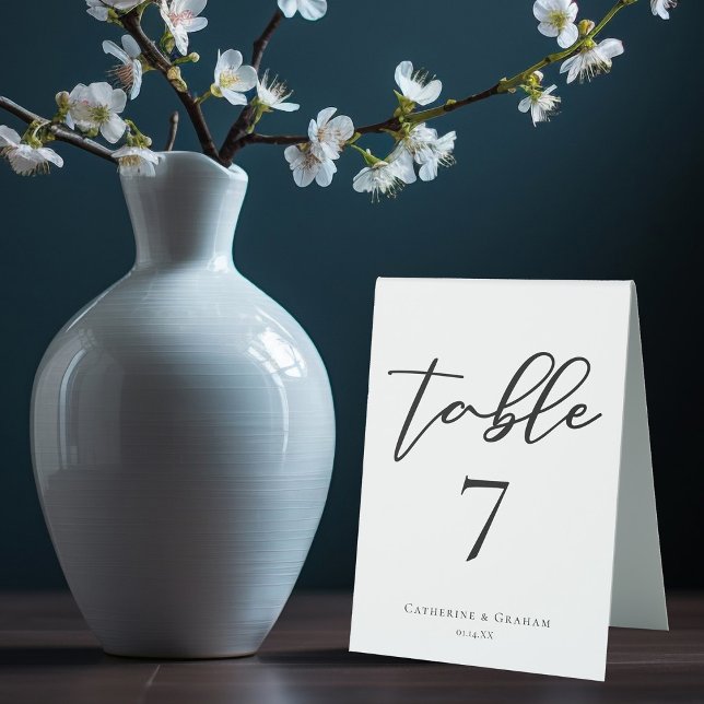 Simple Black Number Chic Modern Formal Wedding (Creator Uploaded)