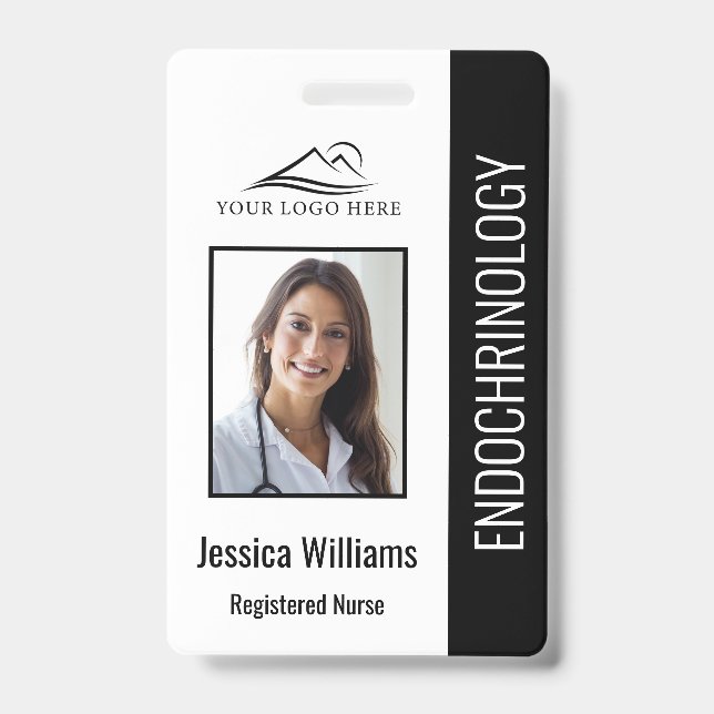 Simple Black Nursing ID Badge (Front)