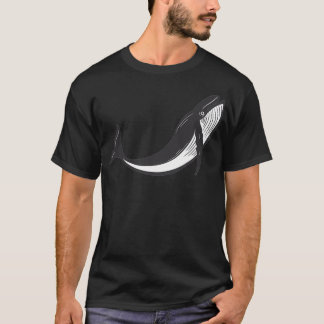Simple Black on White Whale 23 T-Shirt