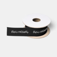 Simple Black Personalised Name Happy Birthday