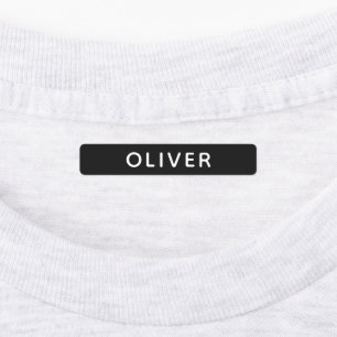 Simple Black Personalised School Kids Clothing