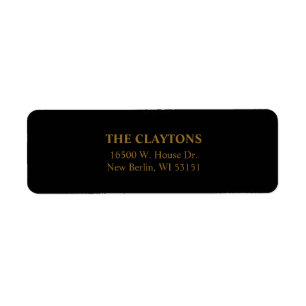 Simple Black Return Address Labels
