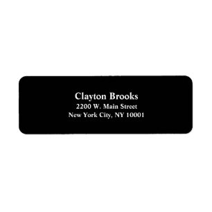 Simple Black Return Address Labels
