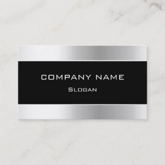 Simple Black & Silver Business Card