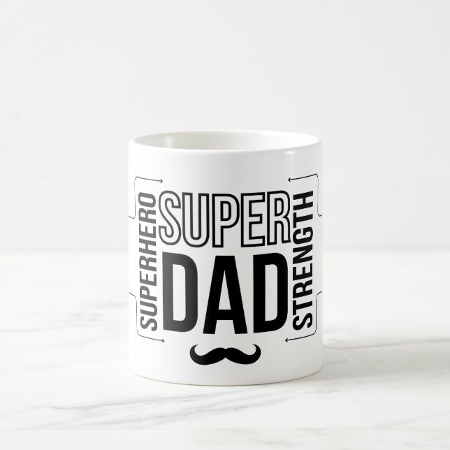 Simple Black Super Dad Mug (Center)