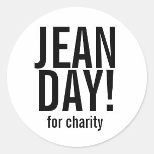Simple Black Text Jean Day Stickers
