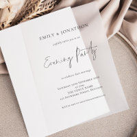 Simple Black Text Overlay Evening Party Wedding