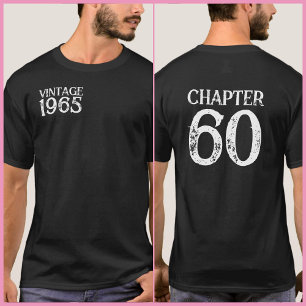 Simple Black & White 60th Birthday T-Shirt