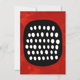 Simple Black White and Red Greeting Card