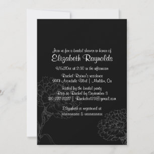 Simple Black & White Bridal Shower Invitations
