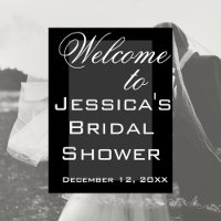 Simple Black & White Bridal Shower Poster