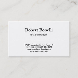 Simple Black White Business Card