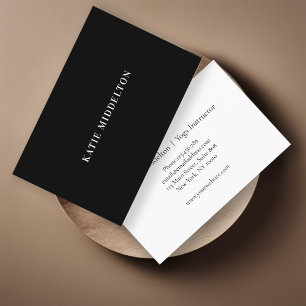 Simple Black White Business Card