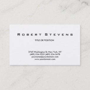 Simple Black White Business Card