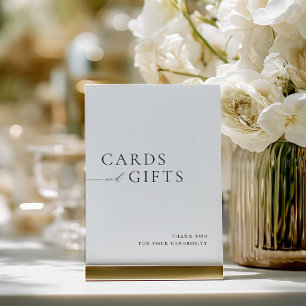 Simple Black & White Cards & Gifts Wedding Sign