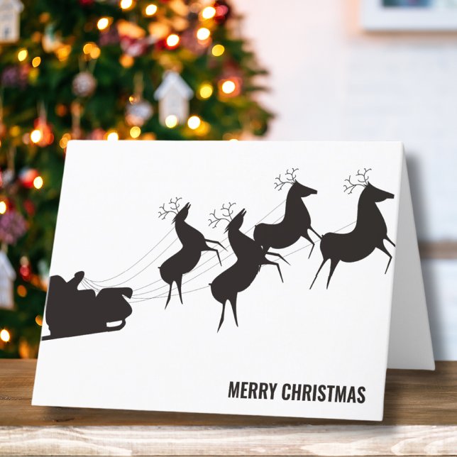 Simple Black White Christmas Holiday Card (Creator Uploaded)