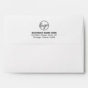 Simple Black White Company Branding Business Logo Envelope