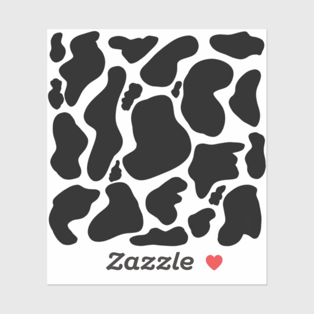 Simple Black white Cow Spots Animal (Sheet)