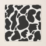 Simple Black white Cow Spots Animal Scarf<br><div class="desc">Modern minimalist big cow spots hand drawn doodles illustration, black and white colours cow skin texture doodling, cow aesthetic pattern, trendy monochrome cow spots picture animal print, dalmatian like dots and spots artwork, modern and simple cow animal camouflage mammal’s kingdom, on a solid white background. A fashion trend vintage art...</div>