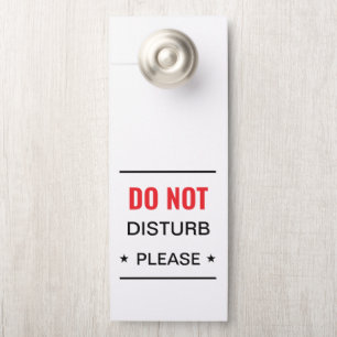 Simple Black & White Do Not Disturb Wedding Door Hanger