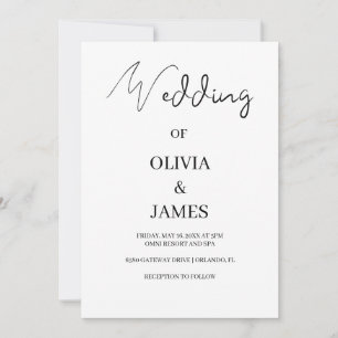 Simple Black & White Elegant Minimalist Invitation