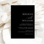 Simple Black & White Elegant Minimalist Wedding Invitation<br><div class="desc">Simple Black & White Elegant Minimalist Wedding Invitation</div>